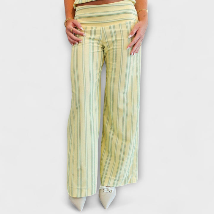 Anastasia - Classic Striped Pants Ensemble