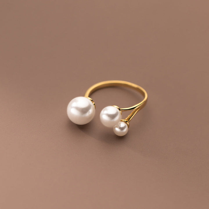 Triple Adjustable Freshwater Pearl Ring