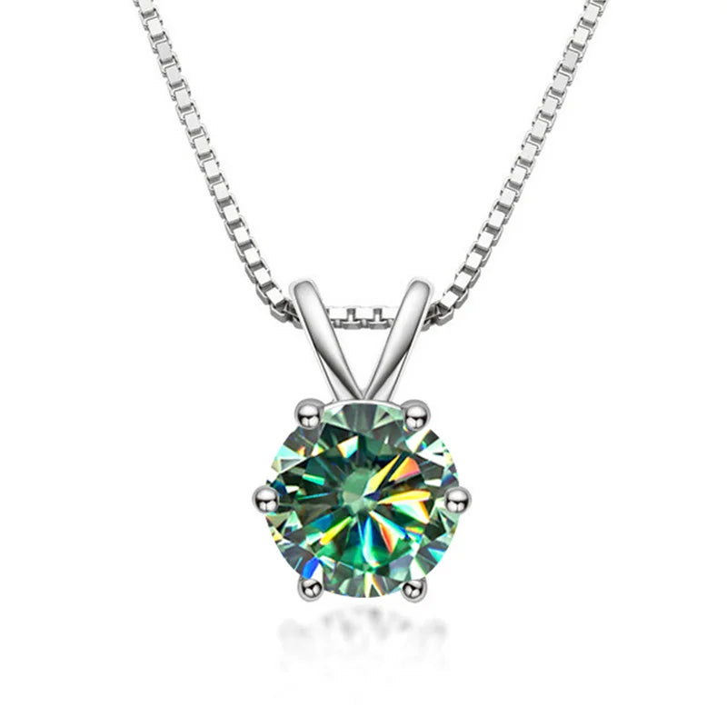 Elegant Solitaire Necklace in Moissanite