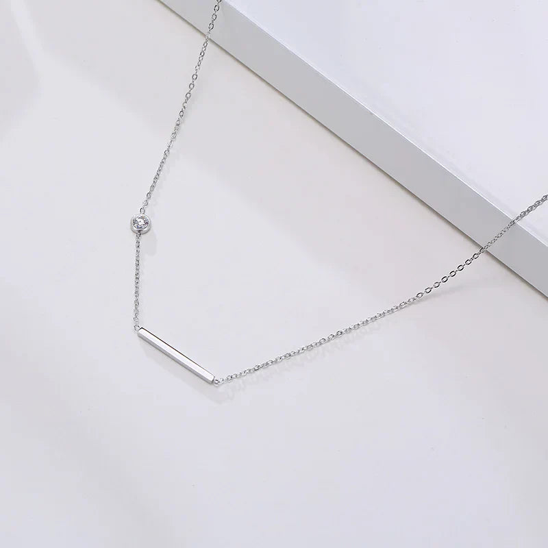 Radiant Side Cross Necklace