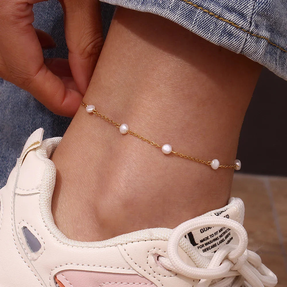 Bracelet de cheville Cali Pearl