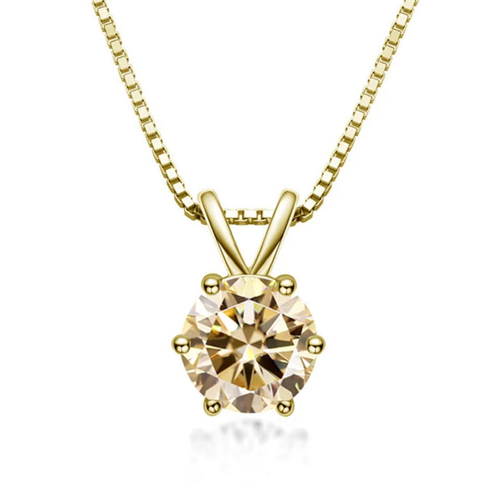 Elegant Solitaire Necklace in Moissanite