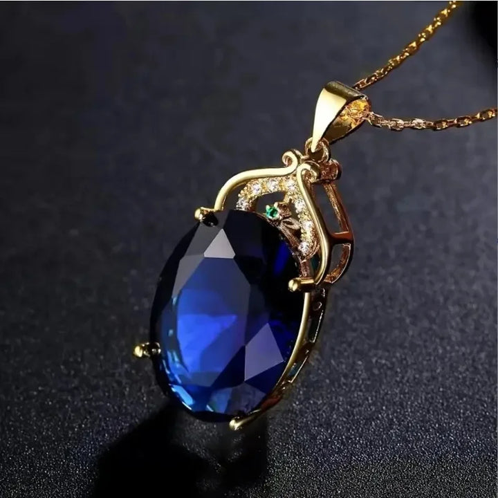 Sophisticated Crystal and Opal Pendant Necklace
