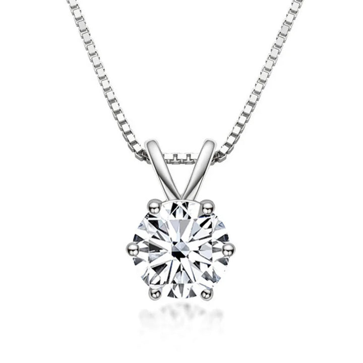 Elegant Solitaire Necklace in Moissanite