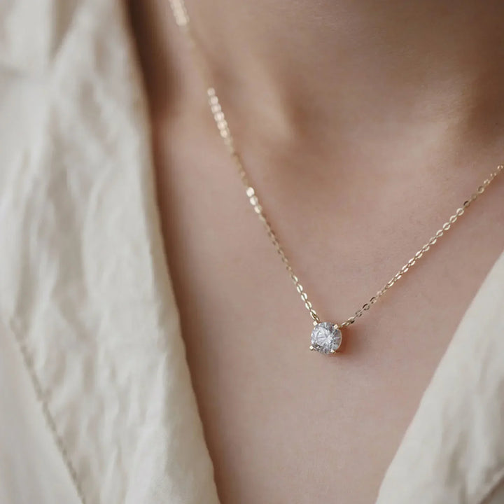 Gold-Plated Zircon Necklace