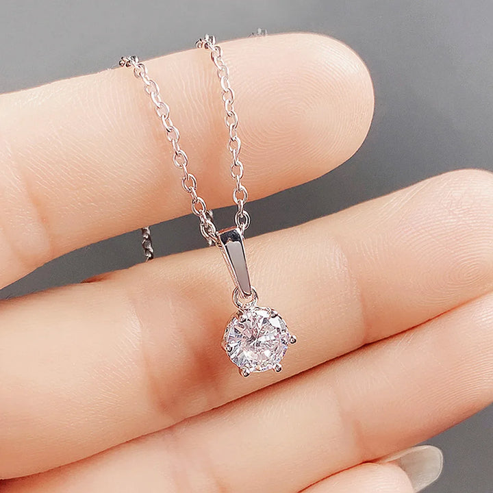 Classic Zirconium Pendant Necklace