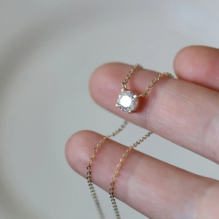 Gold-Plated Zircon Necklace