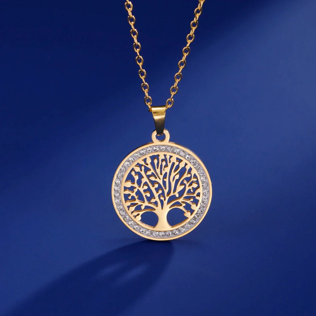 Brilliant Round Tree of Life Pendant