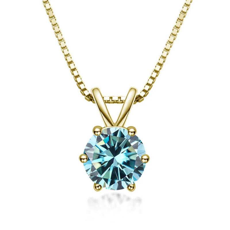 Elegant Solitaire Necklace in Moissanite