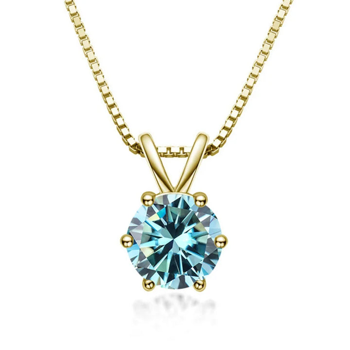 Elegant Solitaire Necklace in Moissanite