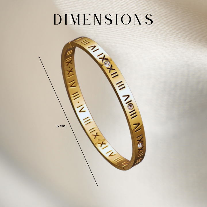 Titanium Bracelet with Roman Numerals