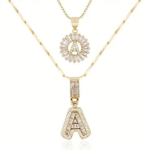 Initial Necklace in Moissanite