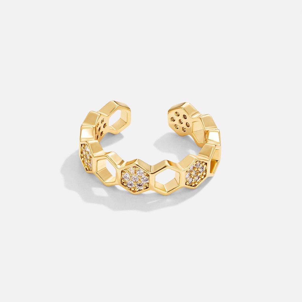 Bee - Gold and Crystal Ring