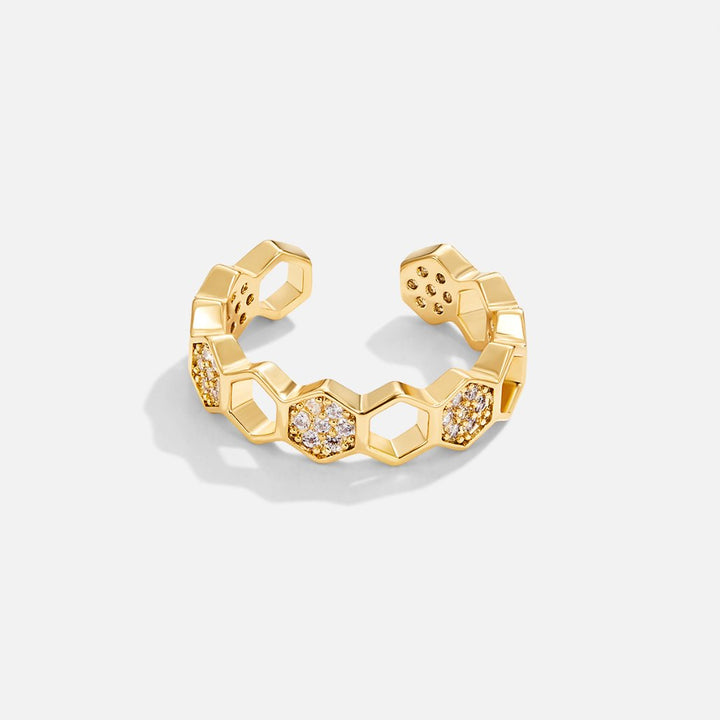 Bee - Gold and Crystal Ring