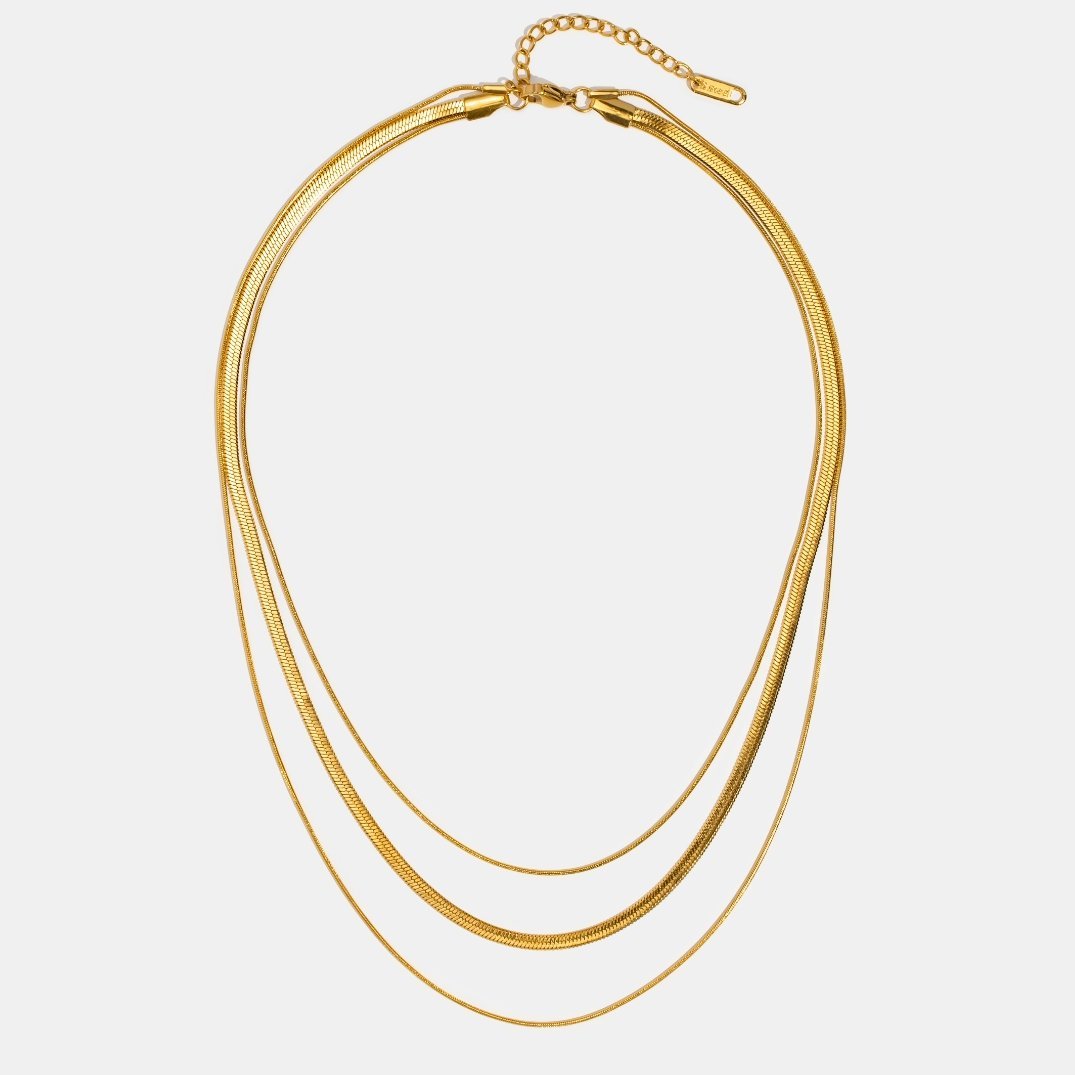 Three-Layer Gold Chain Necklace