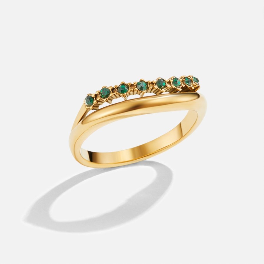 Mary - Emerald Stacking Ring
